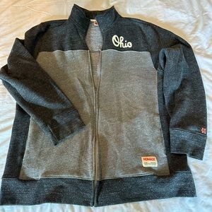 Homage Zip Up with collar Script Ohio 3XL